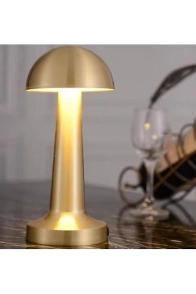 Antik Gold Altın Sarısı Retro Lizbon Dekoratif Usb Şarjlı Masa Lambası Ct8429 ürün görseli 1