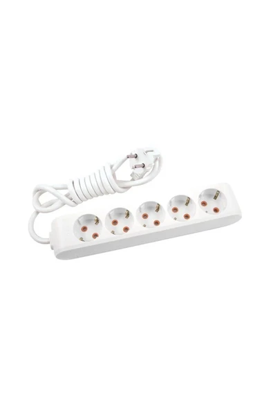 Viko Multi-let Beyaz Beşli Grup Priz Topraklı Kablolu Çocuk Korumalı 3 Mt 90113503 ürün görseli 1