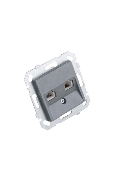 Byobu Füme Data-nümeris Telefon Priz (cat3-cat6) Çerçevesiz ürün görseli 1