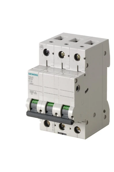 3 X 10 Amper Anahtarlı Otomatik Sigorta C1 10a 6ka ürün görseli 1