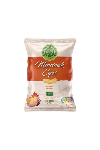 GLUTENSİZ FABRİKA  BARBEKÜ SOSLU MERCİMEK CİPSİ 3 PAKET (60 GRAM) ürün görseli 1