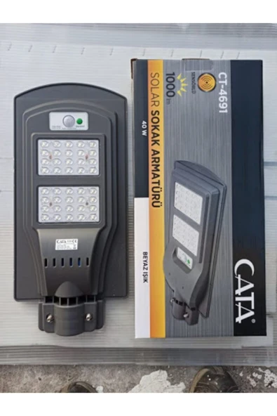 Ct-4691 40w Solar Sokak Armatürü- Beyaz Işık Aydnltmdnym-ct-4691 ürün görseli 1