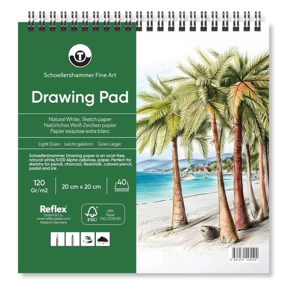 Schoellershammer Drawing Pad Çizim Defteri 120 gr 20x20 cm 40 Yaprak ürün görseli 1
