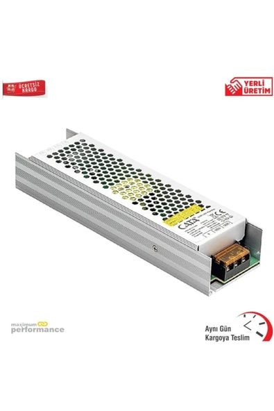 200 Watt 220 Volt 17 Amper %100 Bakır Fansız Slım Şerit Led Trafo (ct-2561) ürün görseli 1