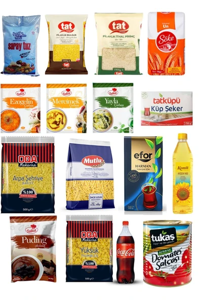 Tat  Ramazan paketi kumanya yardım gıda erzak kolisi ekonomik paket 16 parça ürün ürün görseli 1