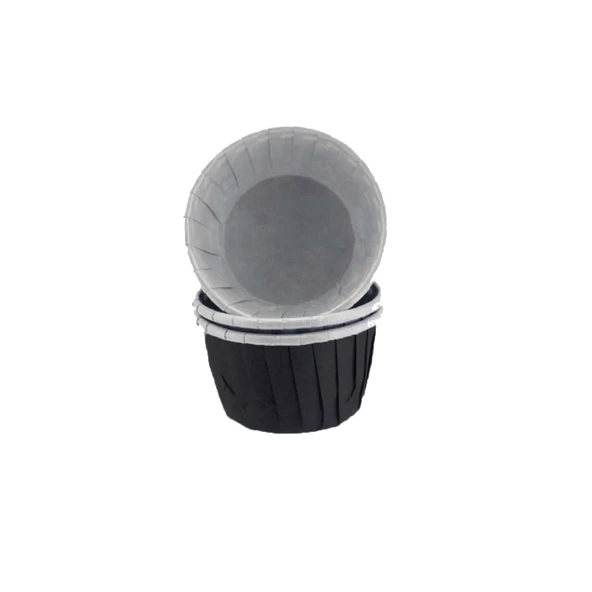 Cupcake Kalıbı Orta Boy Düz Renk  50*39 Mm (50 Adet)  Siyah ürün görseli 1