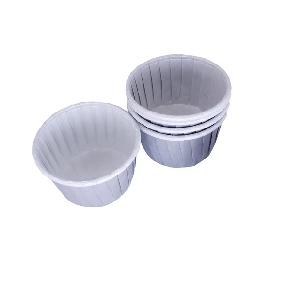 Cupcake Kalıbı Orta Boy Düz Renk  50*39 MM (100 Adet)  Gri ürün görseli 1