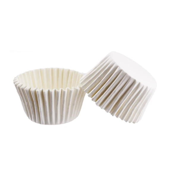 Cupcake Kalıbı Pet Kapsül  Kek Kalıbı 48X34 MM (100 Adet)  Beyaz ürün görseli 1