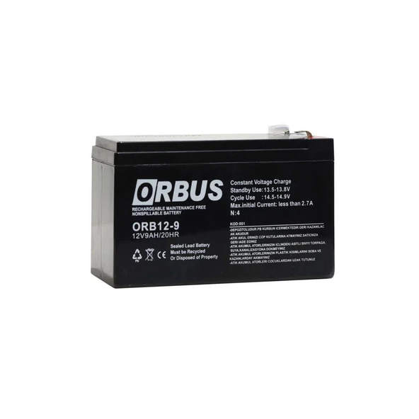 Orbus Kuru Akü 12v 9Ah ürün görseli 1