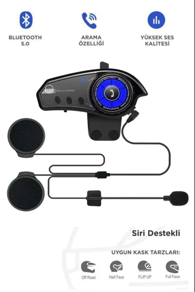 Moto Kurye Kask Kulaklık Bluetooth Motosiklet Kulaklık Bluetooth ürün görseli 1