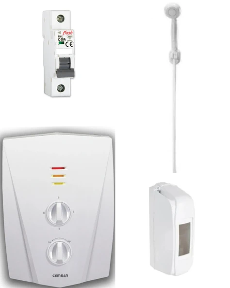 Cemsan C 3300 Elektrikli Şofben Sıgorta Ve Kutusu Dahil Paket ürün görseli 1