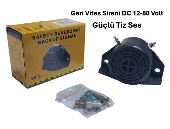 Geri Vites Sireni Ditdit 107-120db Tiz Ses Dc12-80 Volt ürün görseli 1
