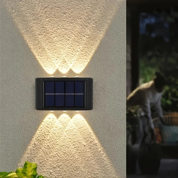 2'li Solar Duvar Aydınlatması 6 Ledli Gün Işığı ürün görseli 1