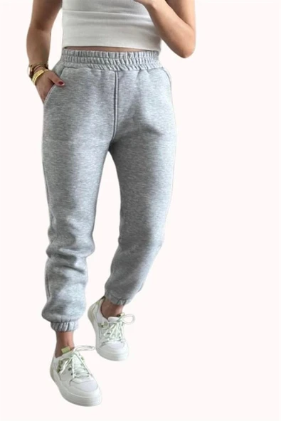 Jogger 3 İplik Şardonlu Cepli Tek Alt - Resim 3