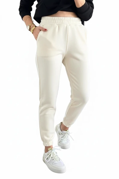 Jogger 3 İplik Şardonlu Cepli Tek Alt - Resim 4
