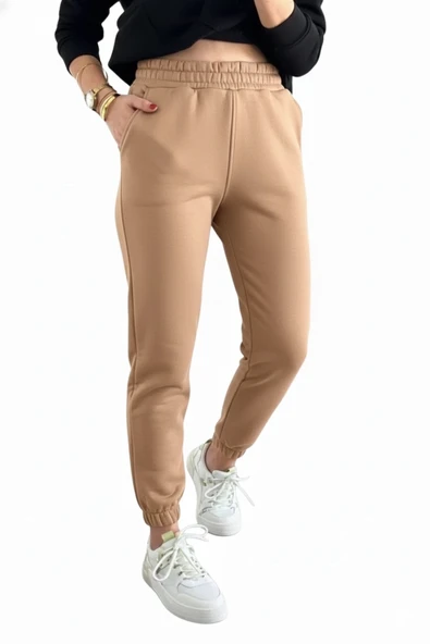 Jogger 3 İplik Şardonlu Cepli Tek Alt - Resim 5