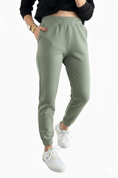 Jogger 3 İplik Şardonlu Cepli Tek Alt - Resim 8