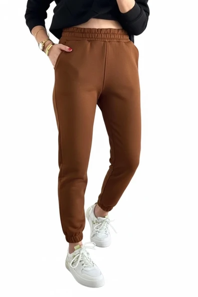Jogger 3 İplik Şardonlu Cepli Tek Alt - Resim 6