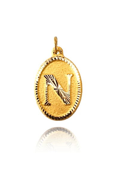 0.25 Gram 14 Ayar Altın Harf Kolye ucu - Resim 12