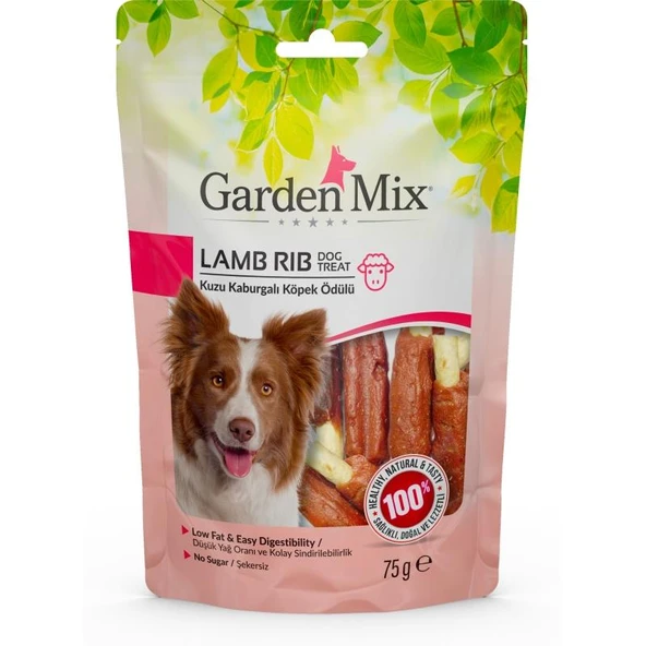 Garden Mix Kuzu Kaburgalı Köpek Ödülü 75 gr ürün görseli 1