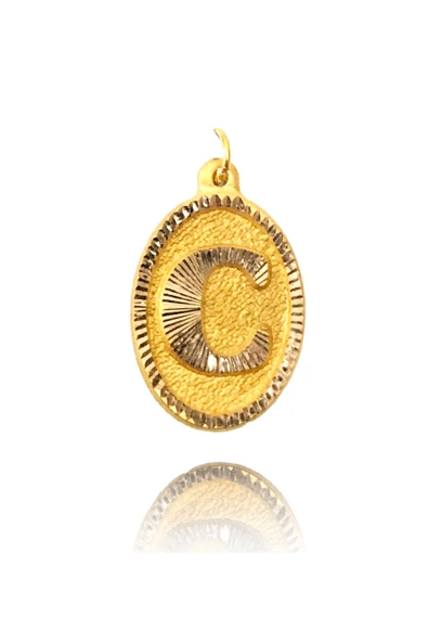 0.25 Gram 14 Ayar Altın Harf Kolye ucu - Resim 2