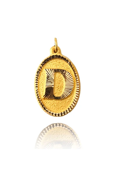 0.25 Gram 14 Ayar Altın Harf Kolye ucu - Resim 3
