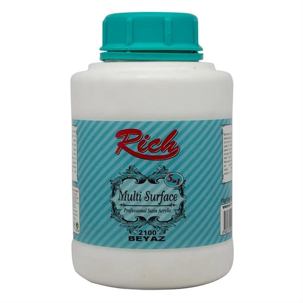 Rich Multi Surface Akrilik Boya 1750 gr Beyaz 2100 ürün görseli 1
