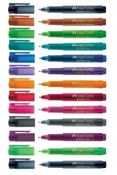 Faber Castell 10 Renk Broadpen Keçeli Kalem 0.8 mm ürün görseli 1