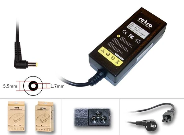 Acer Aspire One Serisi 19V 1.58A 30W Şarj Adaptörü 5.5x1.7mm ürün görseli 1
