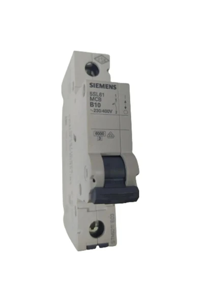 Siemens - 1P 10A 6kA B serisi Monofaze Anahtarlı Otomatik Sigorta 5SL6110-6YA ürün görseli 1