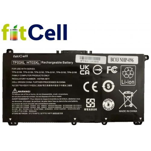 Fitcell Hp 15-DB1030NT 7DT33EA Notebook Batarya - Pil ürün görseli 1