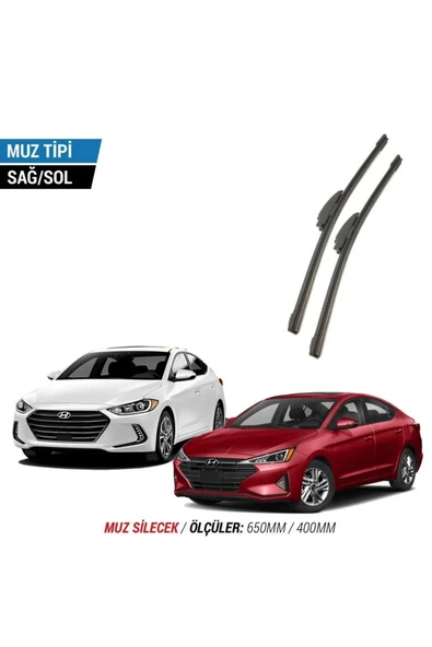 Velonova HYUNDAİ ELANTRA 2000-2010 2'li Ön Cam Sileceği Sağ Sol Silecek Takımı Muz Silecek ürün görseli 1