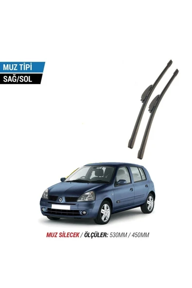 Velonova RENAULT CLİO 1 1994-1997 2'li Ön Cam Sileceği Sağ Sol Silecek Takımı Muz Silecek ürün görseli 1