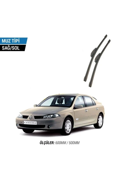 Velonova RENAULT LAGUNA 2001-2007 2'li Ön Cam Sileceği Sağ Sol Silecek Takımı Muz Silecek ürün görseli 1