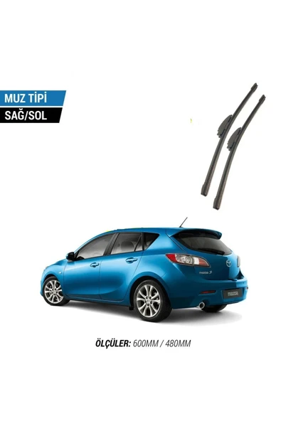 Velonova MAZDA 3 HB 2009-2013 2'li Ön Cam Sileceği Sağ Sol Silecek Takımı Muz Silecek ürün görseli 1