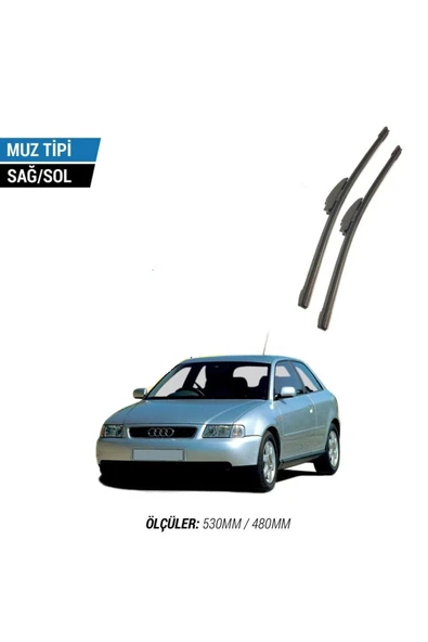 Velonova AUDİ A3 HB 1996-2002 2'li Ön Cam Sileceği Sağ Sol Silecek Takımı Muz Silecek ürün görseli 1