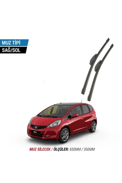 Velonova HONDA JAZZ 2009-2014 2'li Ön Cam Sileceği Sağ Sol Silecek Takımı Muz Silecek ürün görseli 1