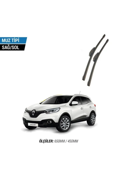 Velonova RENAULT KADJAR 2015-2021 2'li Ön Cam Sileceği Sağ Sol Silecek Takımı Muz Silecek ürün görseli 1