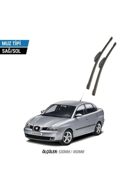 Velonova SEAT CORDOBA 2003-2005 2'li Ön Cam Sileceği Sağ Sol Silecek Takımı Muz Silecek ürün görseli 1