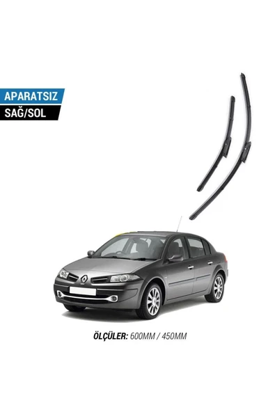 Velonova RENAULT MEGANE-2 2006-2009 2'li Ön Cam Sileceği Sağ Sol Silecek Takımı Muz Silecek ürün görseli 1