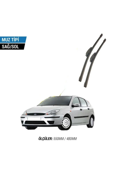 Velonova FORD FOCUS 1998-2004 2'li Ön Cam Sileceği Sağ Sol Silecek Takımı Muz Silecek ürün görseli 1