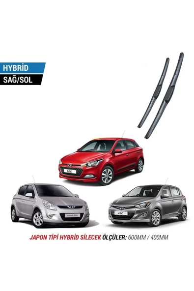 Velonova HYUNDAİ İ20 2008-2014 2'li Ön Cam Sileceği Sağ Sol Silecek Takımı Muz Silecek ürün görseli 1