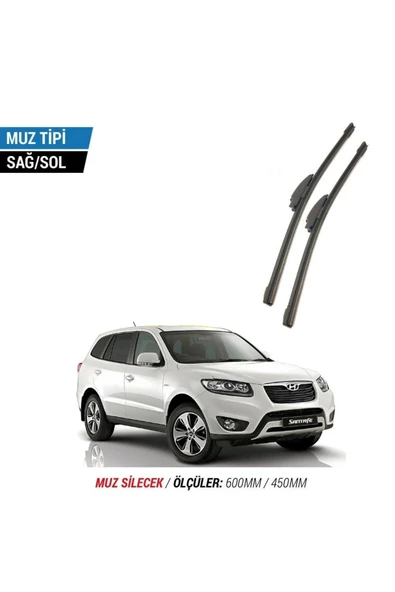 Velonova HYUNDAİ SANTA FE 2006-2012 2'li Ön Cam Sileceği Sağ Sol Silecek Takımı Muz Silecek ürün görseli 1