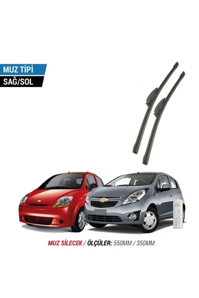 Velonova CHEVROLET SPARK 2005-2012 2'li Ön Cam Sileceği Sağ Sol Silecek Takımı Muz Silecek ürün görseli 1