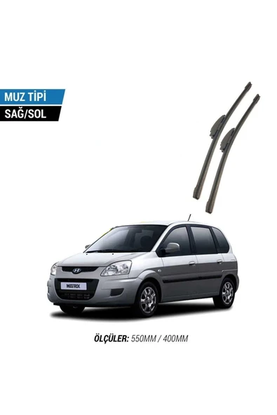 Velonova HYUNDAİ MATRİX 2001-2010 2'li Ön Cam Sileceği Sağ Sol Silecek Takımı Muz Silecek ürün görseli 1