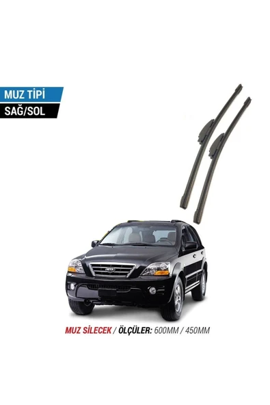 Velonova KİA SORENTO 2002-2009 2'li Ön Cam Sileceği Sağ Sol Silecek Takımı Muz Silecek ürün görseli 1