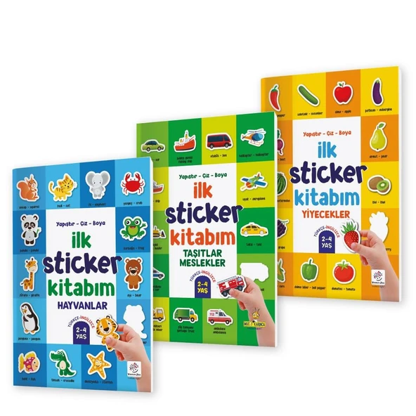 İlk Sticker Kitabım Seti 2-4 Yaş / Yapıştır-Çiz-Boya ürün görseli 1