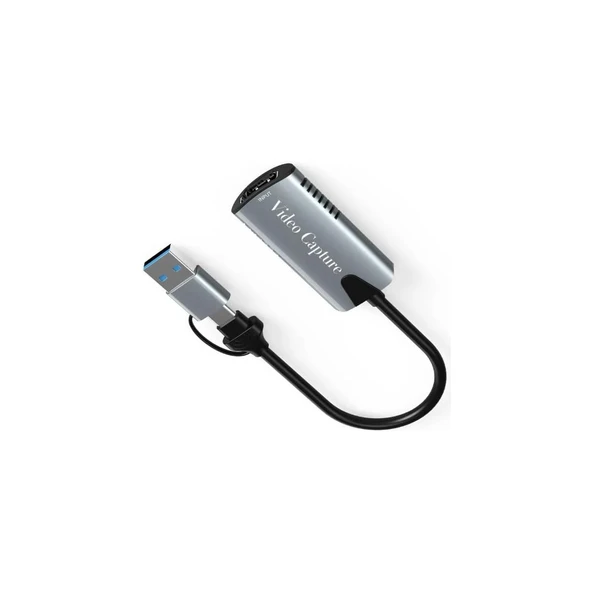 4K HDMI Video Yakalama Kartı – Çift Giriş (USB & Type-C), Tak-Çalıştır ürün görseli 1