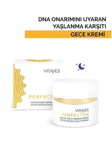 VITAYES Yaşlanma Karşıtı Yoğun Nemlendirici Gece Cilt Bakım Kremi - Dna Onarımını Uyaran Etkili Formül 50ml ürün görseli 1