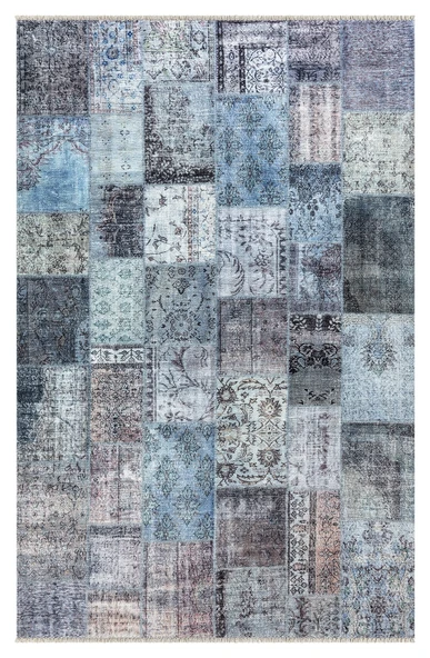 EFES 2305 Patchwork Yumuşak Doku Leke Tutmayan Modern Halı Kilim ürün görseli 1